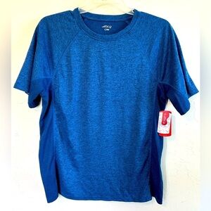 NWT BCG Men’s Blue Athletic Moisture Wick Crew Neck Shirt Sz L